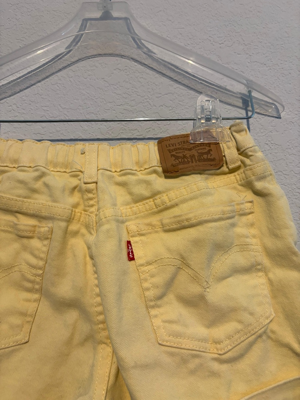 Levi's Yellow Girls' Denim Shorts - Picture 5 of 5